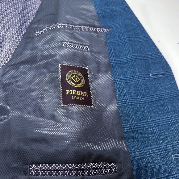 Pierre Loren Willie 52R Blue Men's Sport Coat Blazer Superior 150s 2-Button - Picture 4 of 7